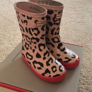 hunter boots leopard
